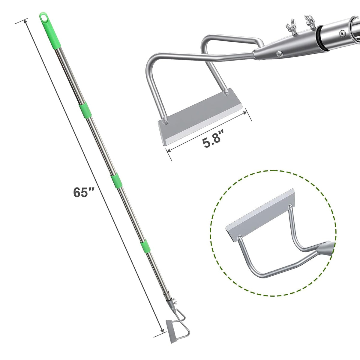 65" Heavy Duty Hand Weeder Puller Tool with Long Handle