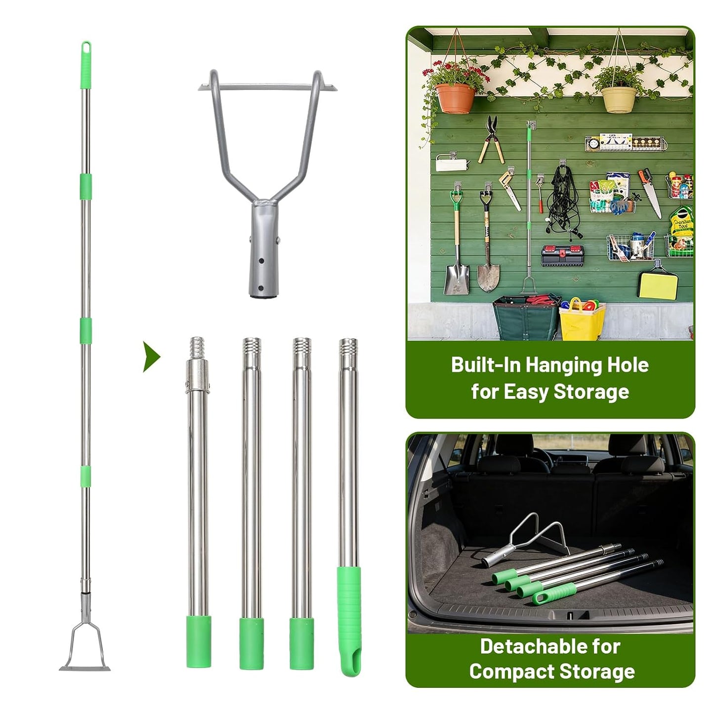 65" Heavy Duty Hand Weeder Puller Tool with Long Handle