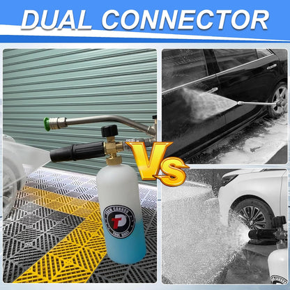 Foam Cannon with 1/4 Inch Quick Connector, 1 Liter, 5 Pressure Washer Nozzle Tips