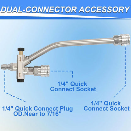 Foam Cannon with 1/4 Inch Quick Connector, 1 Liter, 5 Pressure Washer Nozzle Tips