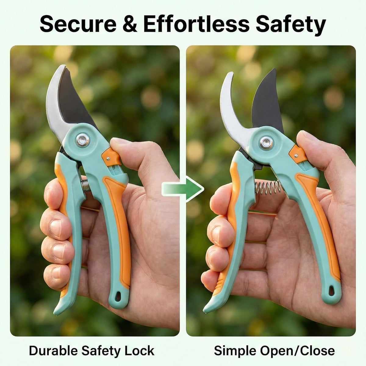 Pruning Shears 2-Pack, Bypass 8" & 6.25", SK5 Steel Garden Shears