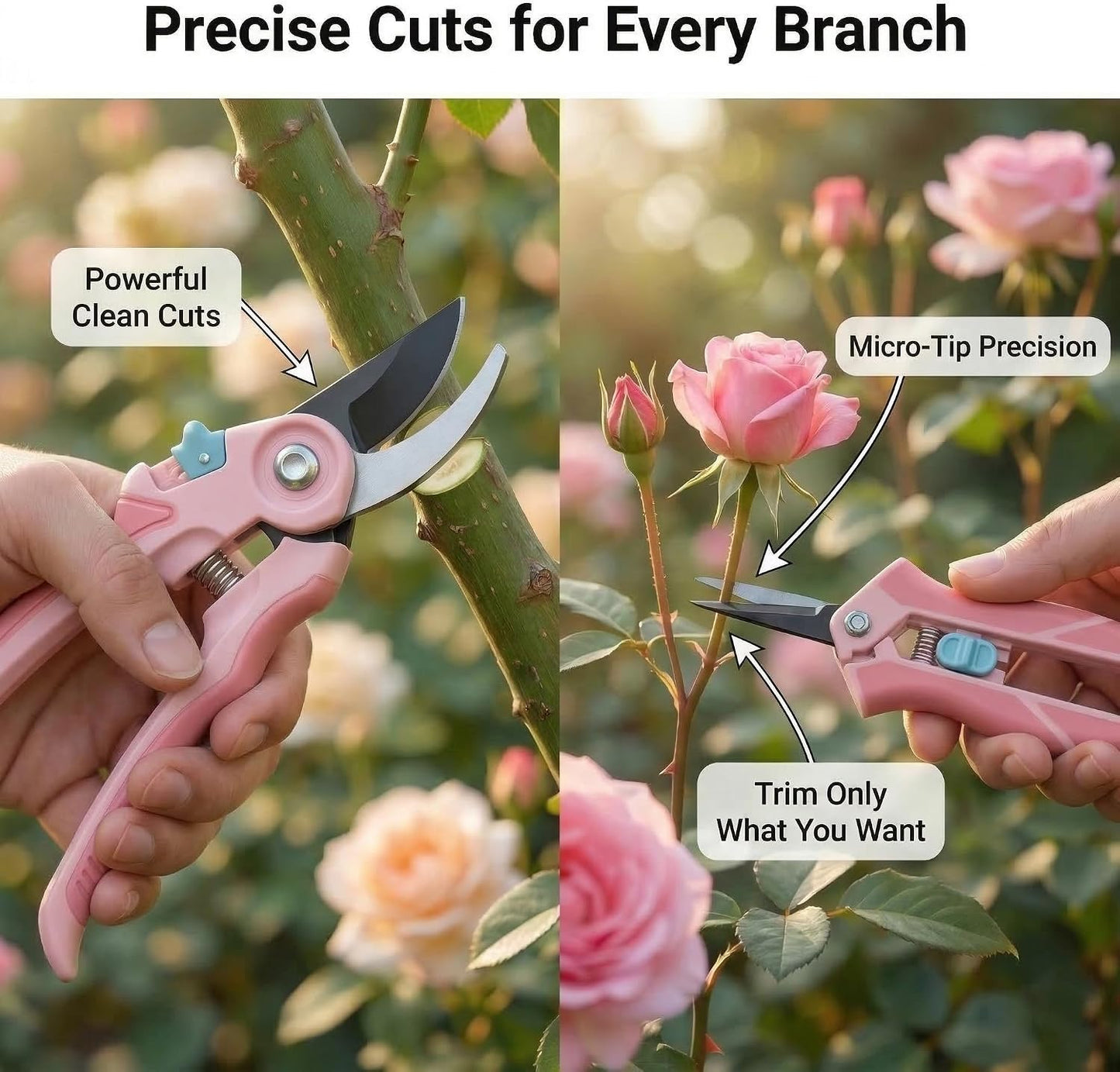 Pruning Shears 2-Pack, Bypass 8" & 6.25", SK5 Steel Garden Shears