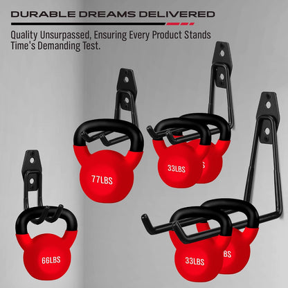 20 Pack Heavy Duty Garage Storage Hooks with Extension Cord Organizer, Solid Steel Wall Mount Hook Set with Anti-Slip Coating Utility J Hooks for Ladders,Bikes,Ropes,Broom,Garden,Yard and Power Tools