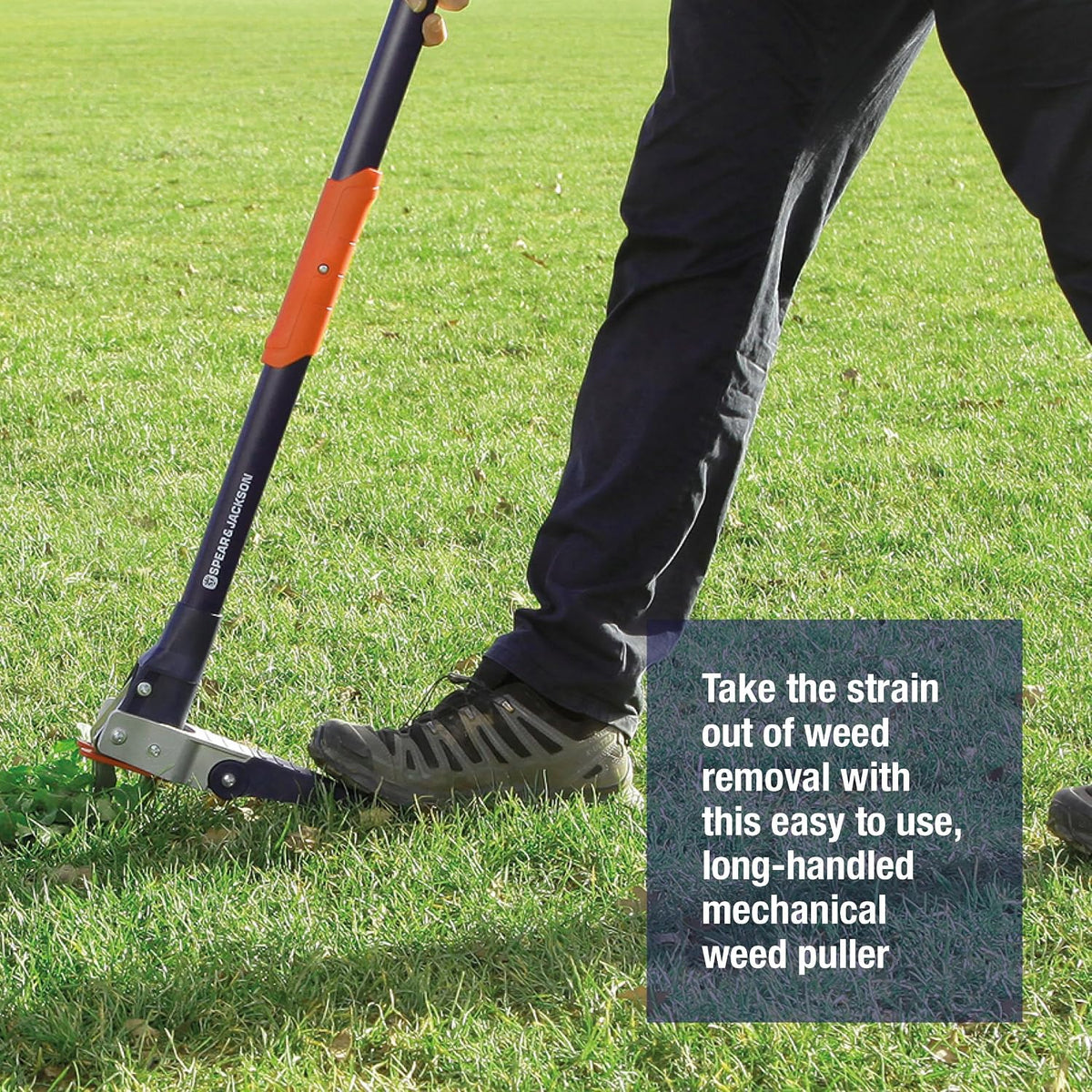 Weed Puller, Stand-Up Mechanical Garden Tool with Stainless Steel Claws and Long Nylon Fiberglass Handle