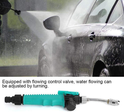 High-Pressure Garden Hose Nozzle Sprayer with Flow Control Valve, Adjustable Watering Wand for Car Washing, Garden Irrigation, and Household Cleaning (11.8in)