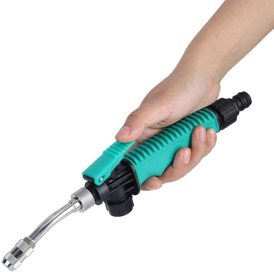 High-Pressure Garden Hose Nozzle Sprayer with Flow Control Valve, Adjustable Watering Wand for Car Washing, Garden Irrigation, and Household Cleaning (11.8in)