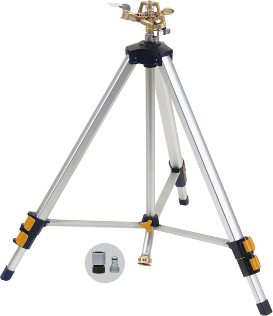 65162AMZ Metal Pulsating Sprinkler with QuickConnect Set, Amazon Bundle, XT Tripod