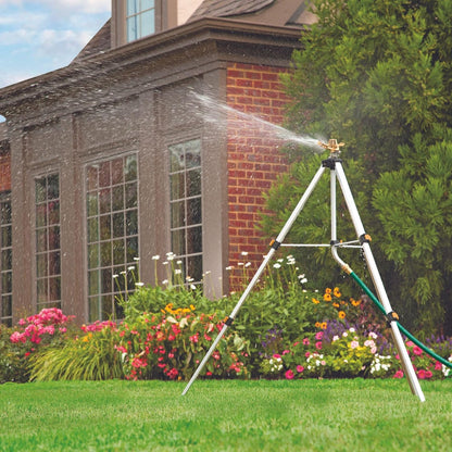 65162AMZ Metal Pulsating Sprinkler with QuickConnect Set, Amazon Bundle, XT Tripod