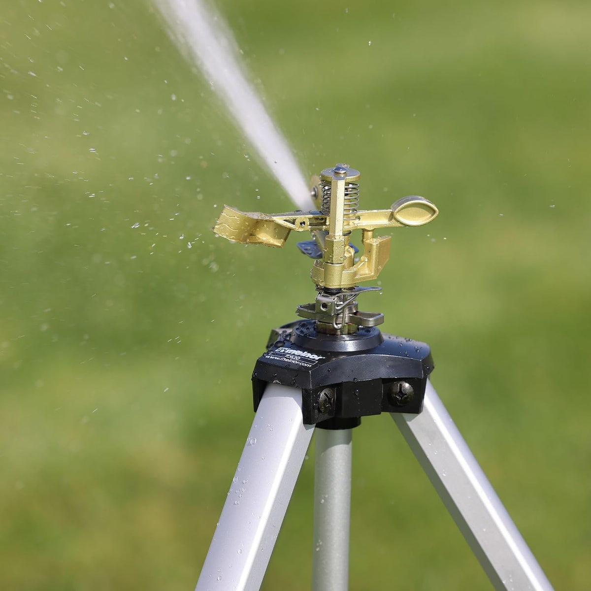 65162AMZ Metal Pulsating Sprinkler with QuickConnect Set, Amazon Bundle, XT Tripod