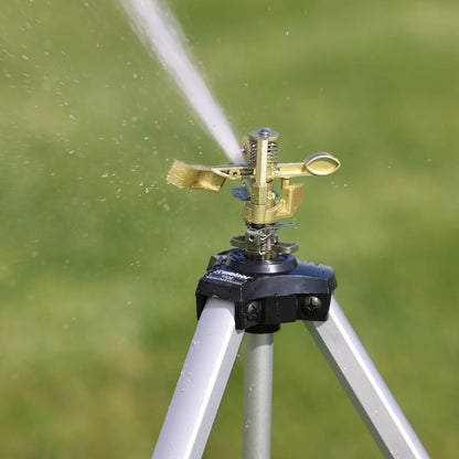65162AMZ Metal Pulsating Sprinkler with QuickConnect Set, Amazon Bundle, XT Tripod