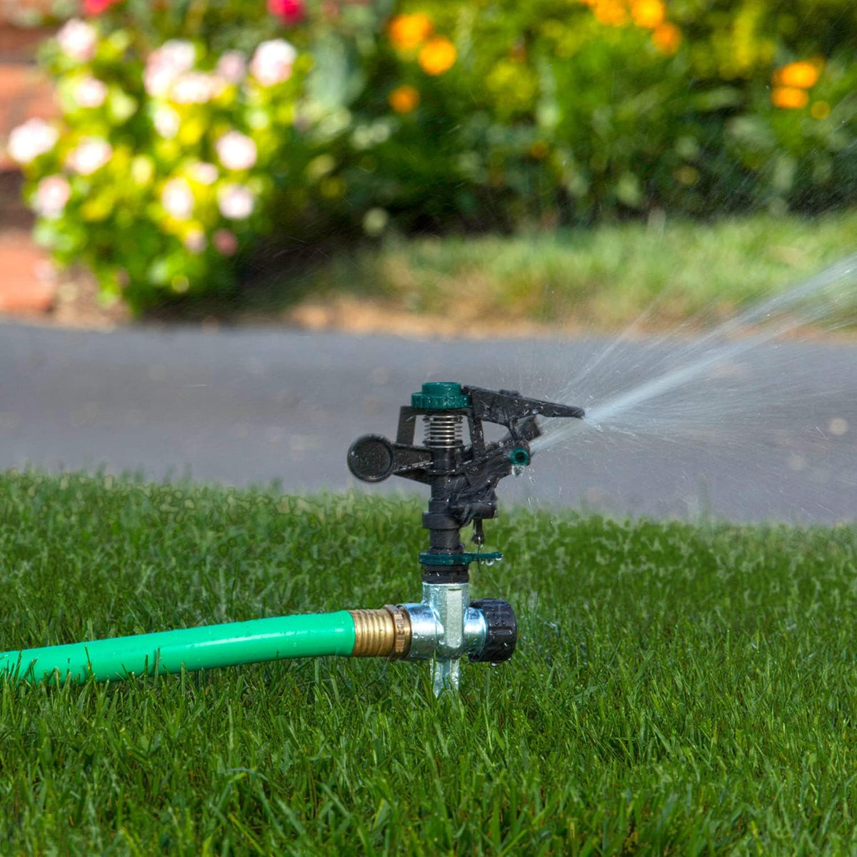 65162AMZ Metal Pulsating Sprinkler with QuickConnect Set, Amazon Bundle, XT Tripod