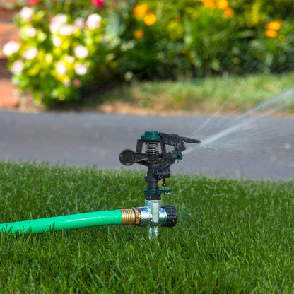 65162AMZ Metal Pulsating Sprinkler with QuickConnect Set, Amazon Bundle, XT Tripod