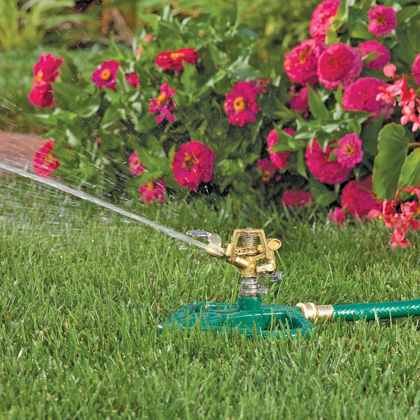 65162AMZ Metal Pulsating Sprinkler with QuickConnect Set, Amazon Bundle, XT Tripod