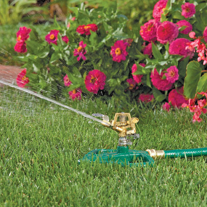 65162AMZ Metal Pulsating Sprinkler with QuickConnect Set, Amazon Bundle, XT Tripod