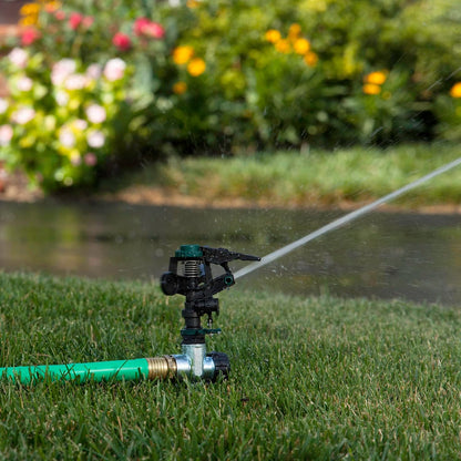 65162AMZ Metal Pulsating Sprinkler with QuickConnect Set, Amazon Bundle, XT Tripod