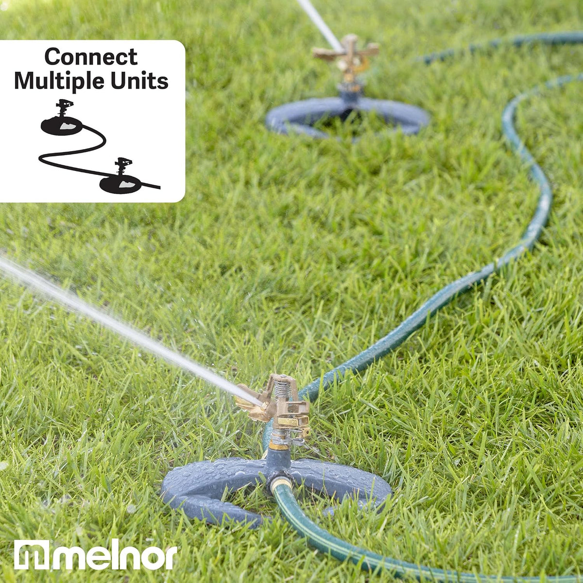 65162AMZ Metal Pulsating Sprinkler with QuickConnect Set, Amazon Bundle, XT Tripod