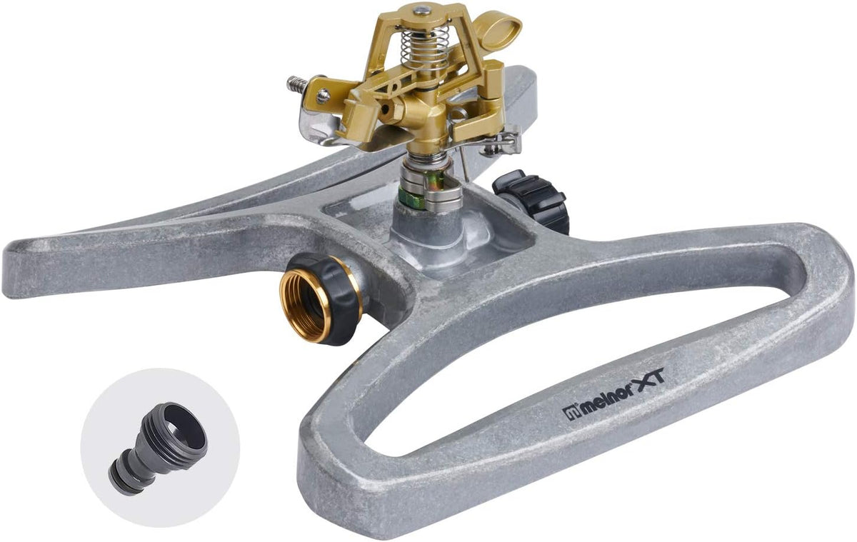 65162AMZ Metal Pulsating Sprinkler with QuickConnect Set, Amazon Bundle, XT Tripod