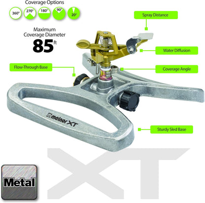 65162AMZ Metal Pulsating Sprinkler with QuickConnect Set, Amazon Bundle, XT Tripod