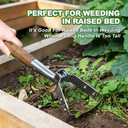 Scuffle Hoe, 16.8'' Stirrup Hoe for Weeding in Raised Bed