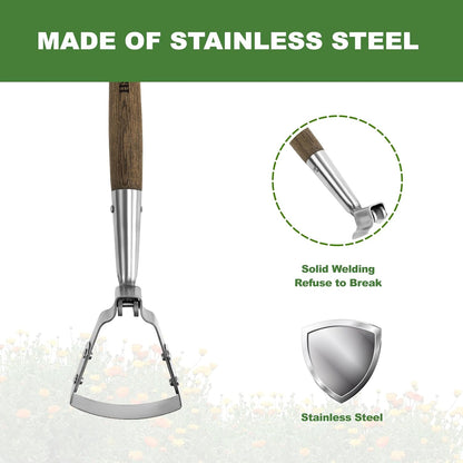 Scuffle Hoe, 16.8'' Stirrup Hoe for Weeding in Raised Bed