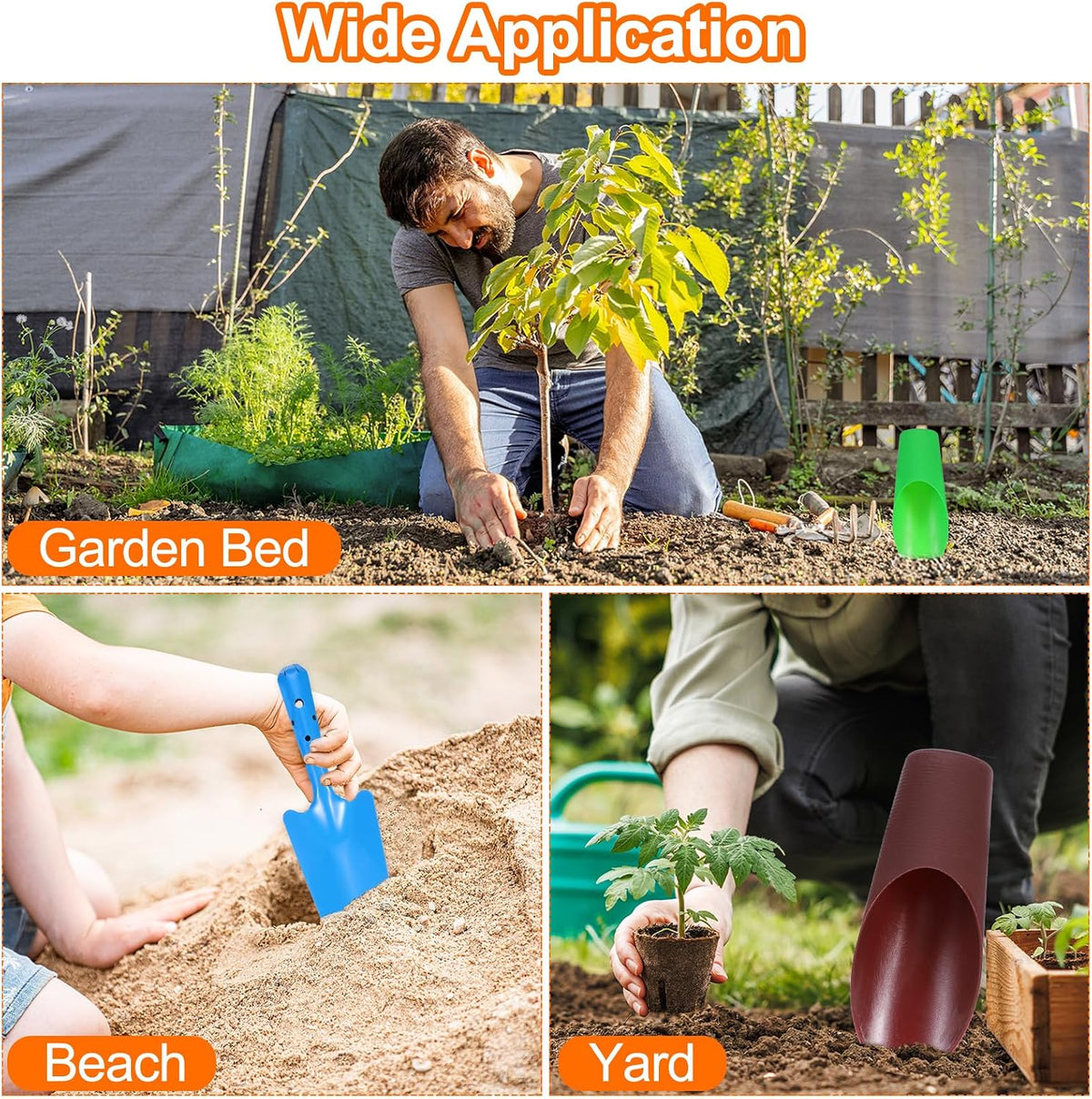 Bonsai Soil Scoop 6.3" x 1.8" Plastic Colorful Mini Garden Shovel Cultivation Digging Transplanting Tools for Plant Flower Succulent Coffee Beans, White