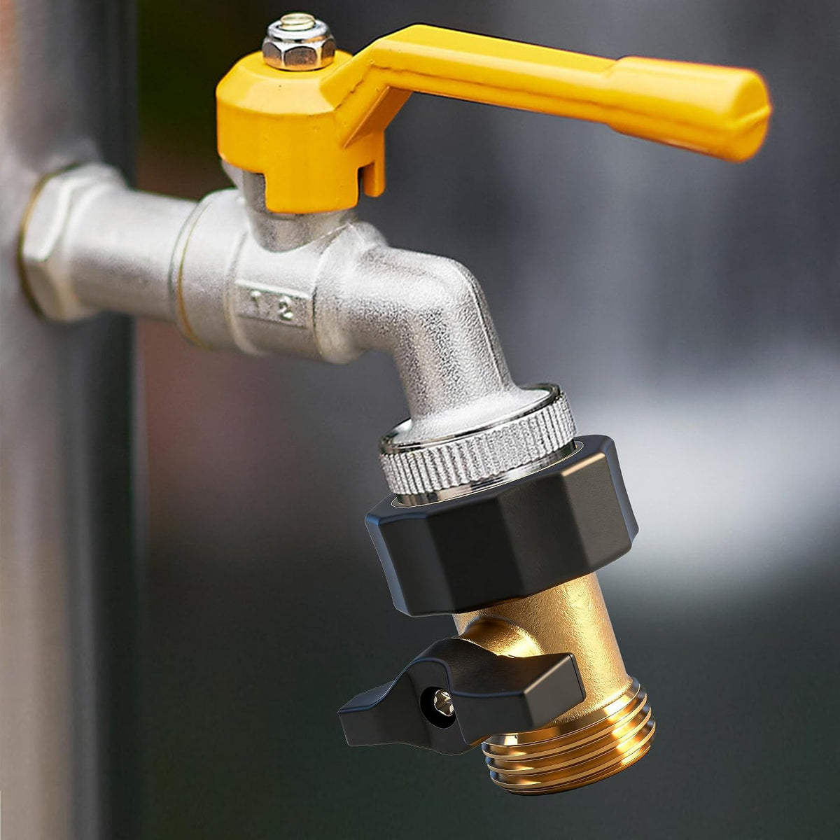 Garden Hose Shut Off Valve, 2 Pack 3/4 Inch Heavy Duty Brass Water Shut Off Valve, Garden Hose Connector Extended Handle with 4 Extra Rubber Washers