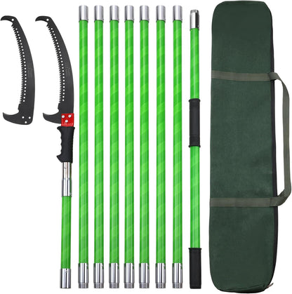 27 Feet Tree Pole Pruner Manual Branches Trimmer Tree Branch Garden Tools Loppers Hand Pole Saws Extendable Height