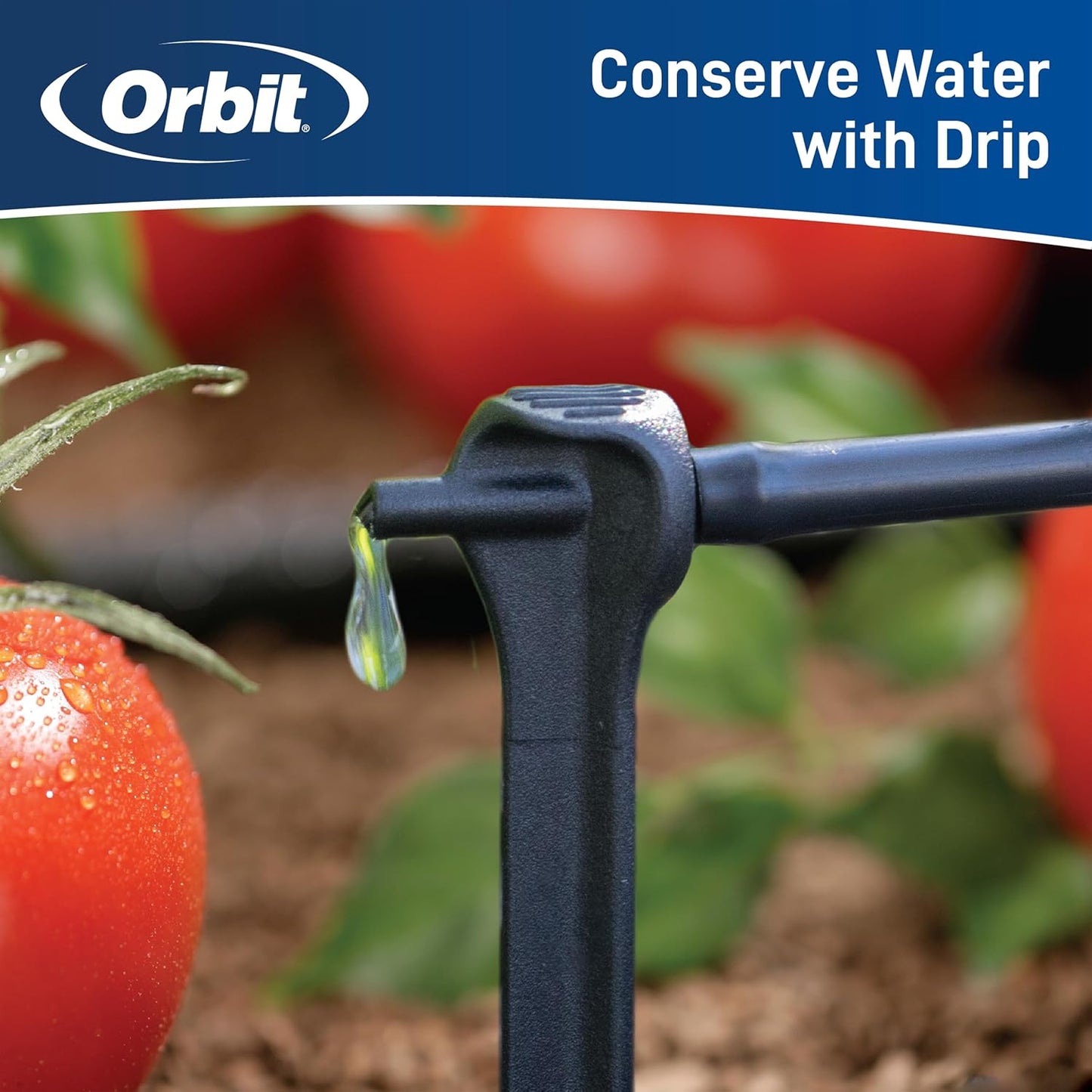 91944 Tomato Garden Drip Irrigation System - Complete 10-Plant Watering Kit with Push-Connect Fittings, Water-Saving Design for Vegetables & Garden Boxes