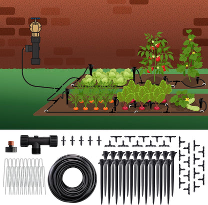 91944 Tomato Garden Drip Irrigation System - Complete 10-Plant Watering Kit with Push-Connect Fittings, Water-Saving Design for Vegetables & Garden Boxes
