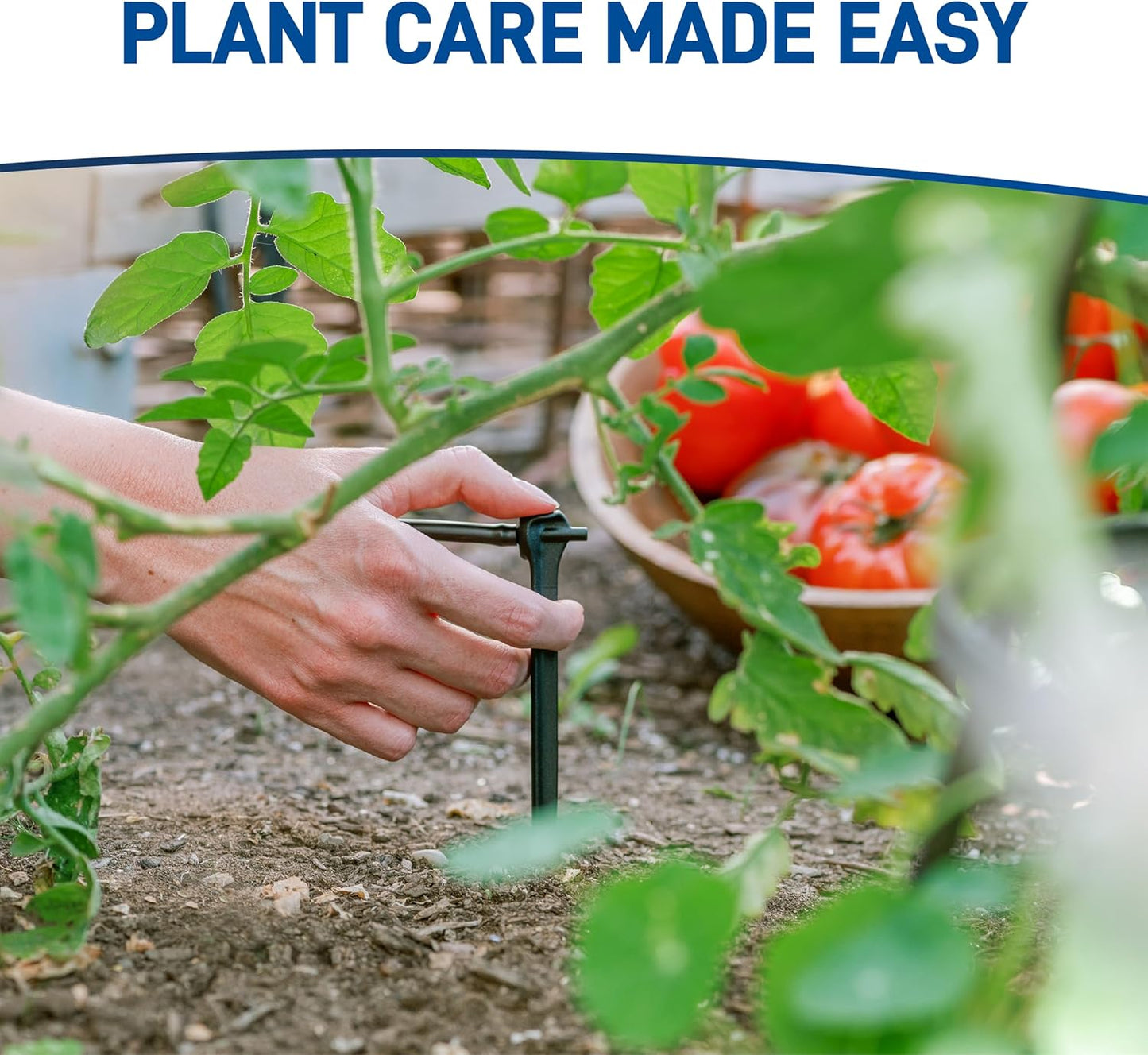 91944 Tomato Garden Drip Irrigation System - Complete 10-Plant Watering Kit with Push-Connect Fittings, Water-Saving Design for Vegetables & Garden Boxes