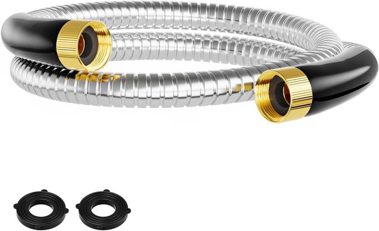 1/2"x 5FT 304 Stainless Steel Short Leader Garden Hose for Reel