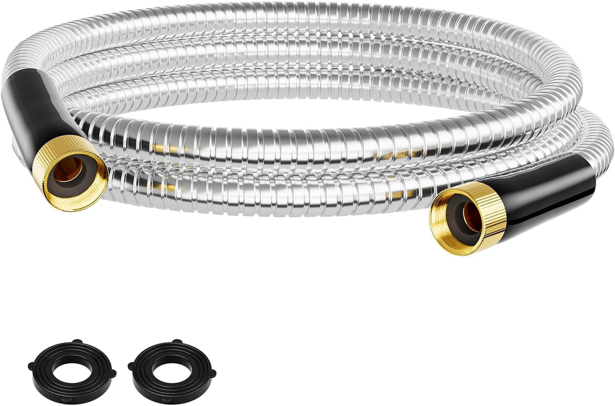 1/2"x 5FT 304 Stainless Steel Short Leader Garden Hose for Reel