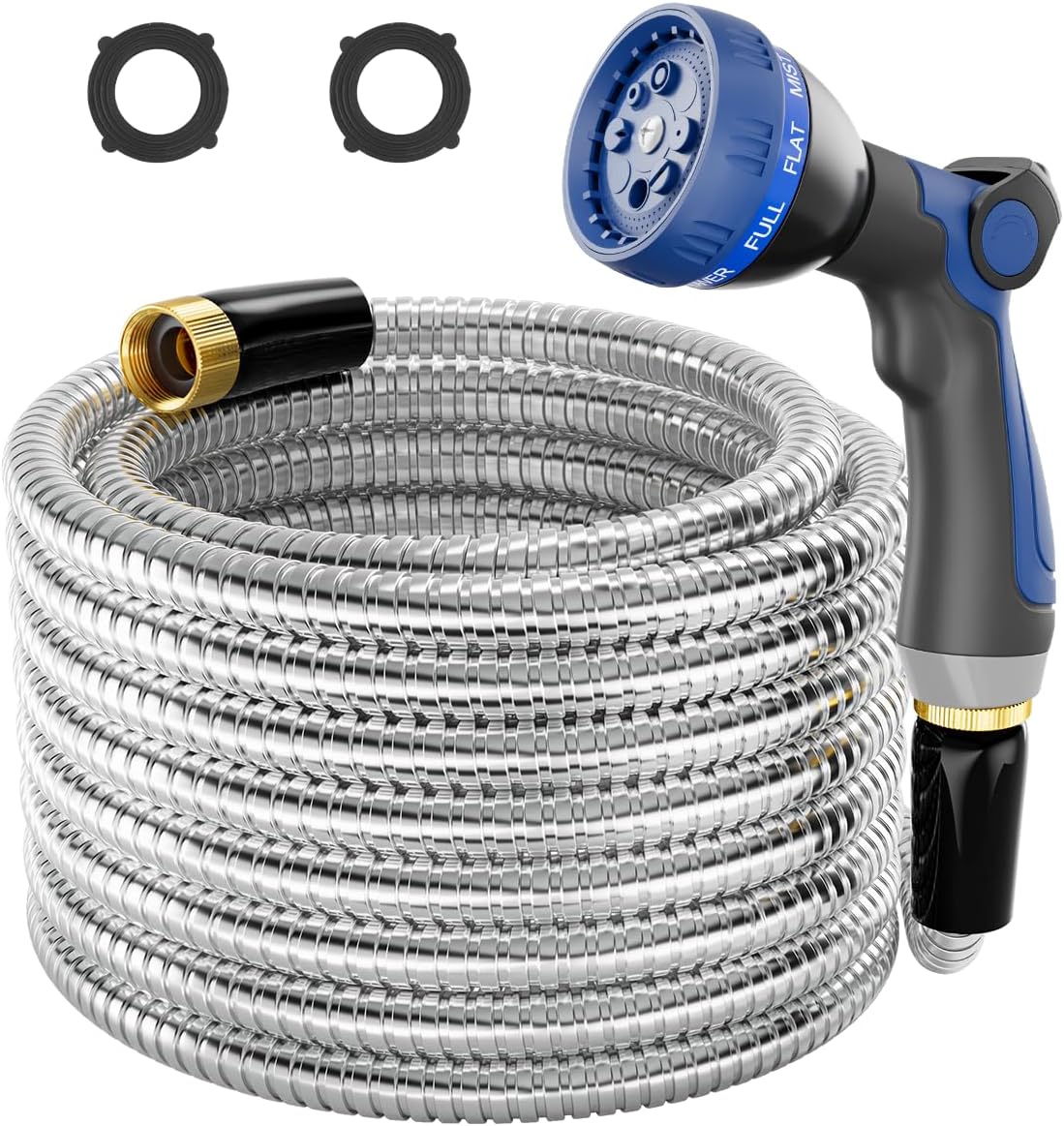 1/2"x 5FT 304 Stainless Steel Short Leader Garden Hose for Reel