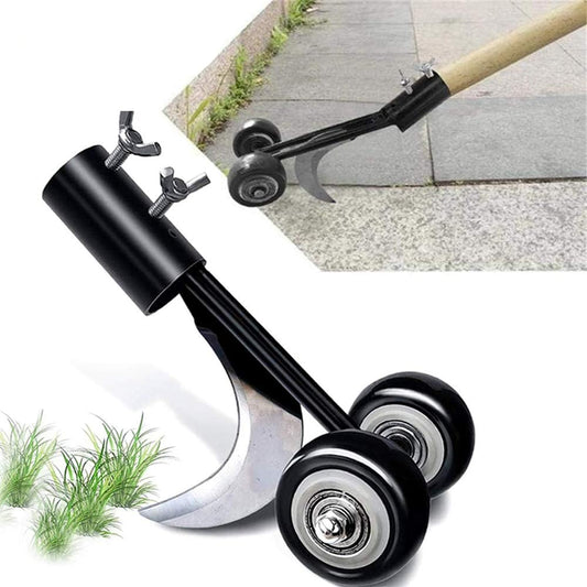 Stand Up Weeding Tool with Wheels, Garden Patio Lawn Driveways Weeds