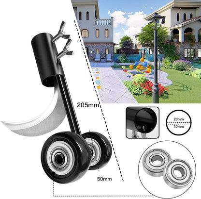 Stand Up Weeding Tool with Wheels, Garden Patio Lawn Driveways Weeds
