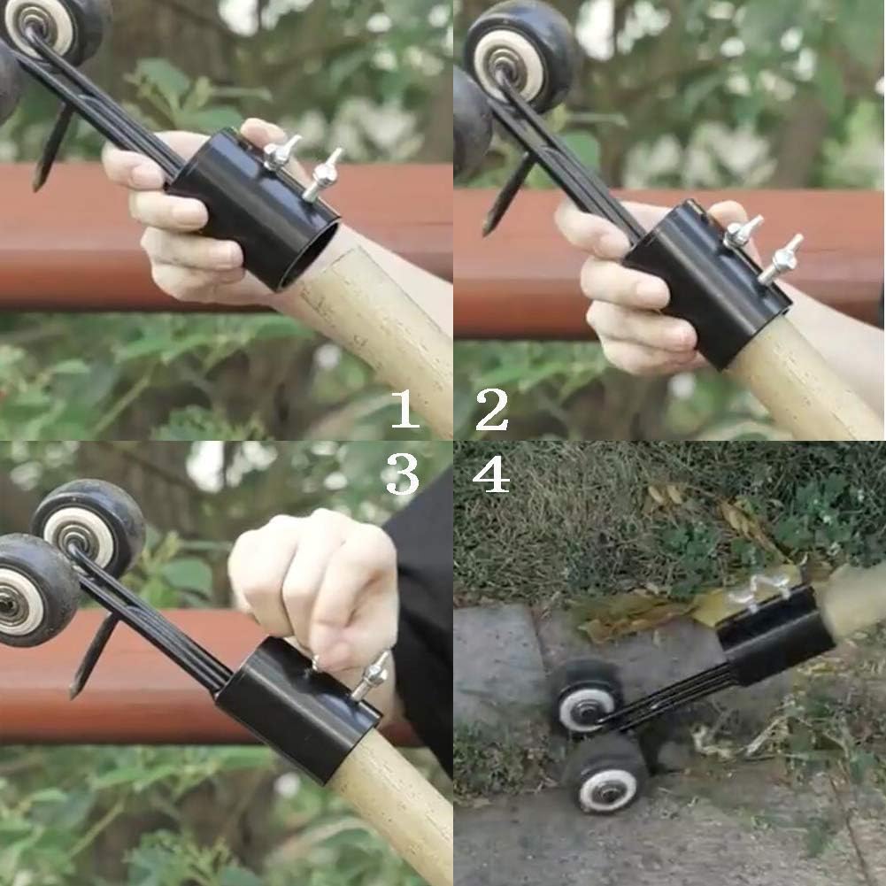 Stand Up Weeding Tool with Wheels, Garden Patio Lawn Driveways Weeds