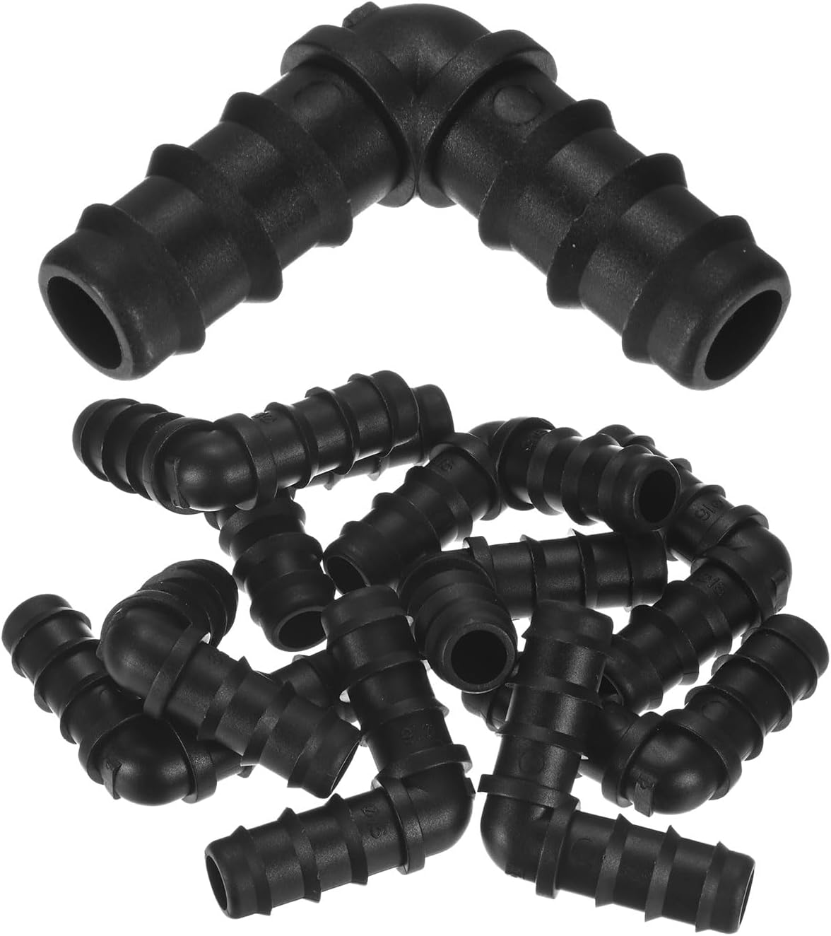 20-Pack Drip Irrigation Barbed Fittings, for 3/8 Inch Tees Tubing Connector Plastic Coupling Irrigation Parts for Garden/Greenhouse/Aquarium/Flower Pot, Drip Pipe Accessories