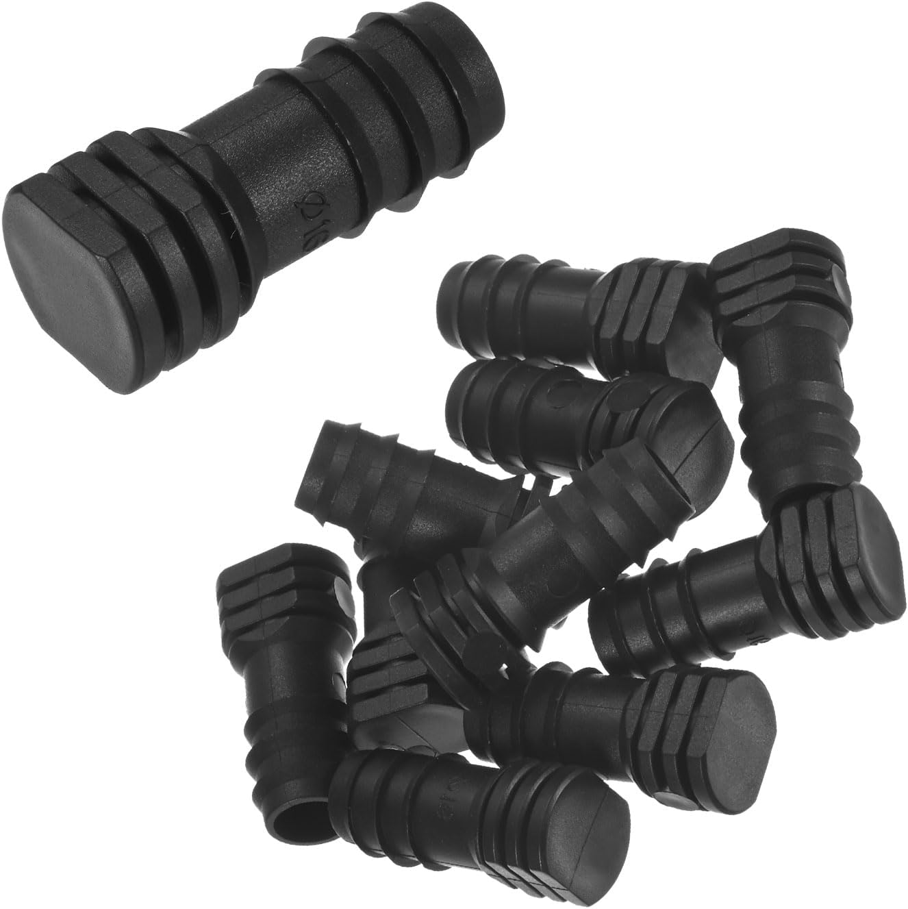 20-Pack Drip Irrigation Barbed Fittings, for 3/8 Inch Tees Tubing Connector Plastic Coupling Irrigation Parts for Garden/Greenhouse/Aquarium/Flower Pot, Drip Pipe Accessories