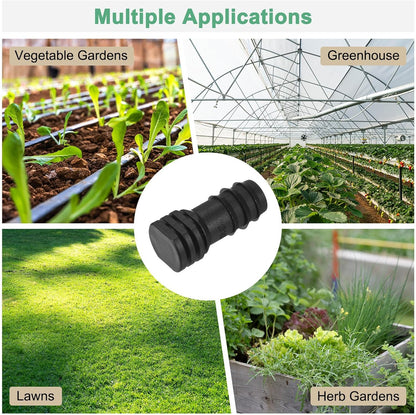 20-Pack Drip Irrigation Barbed Fittings, for 3/8 Inch Tees Tubing Connector Plastic Coupling Irrigation Parts for Garden/Greenhouse/Aquarium/Flower Pot, Drip Pipe Accessories