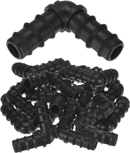 20-Pack Drip Irrigation Barbed Fittings, for 3/8 Inch Tees Tubing Connector Plastic Coupling Irrigation Parts for Garden/Greenhouse/Aquarium/Flower Pot, Drip Pipe Accessories