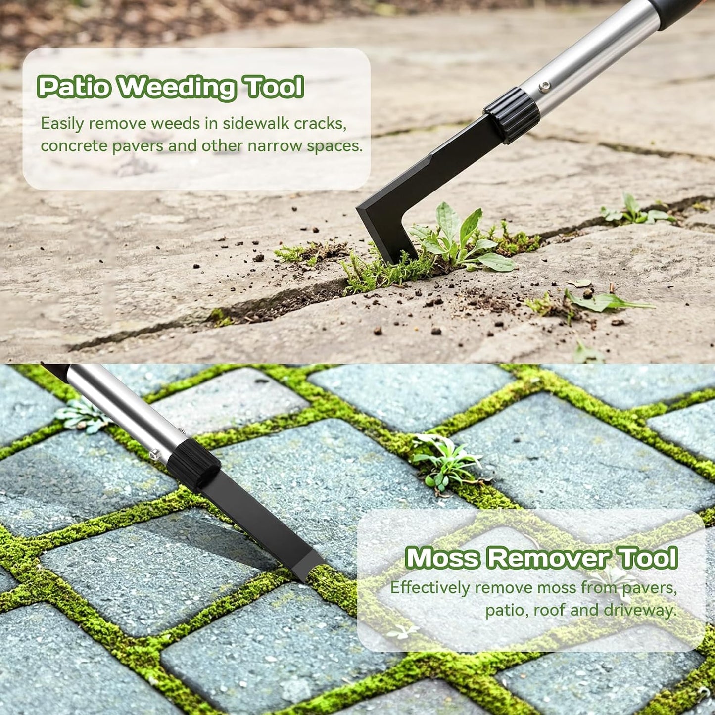 3 Pack Weed Remover Tool, Manual Weeders Set for Garden Cracks, Flower Bed