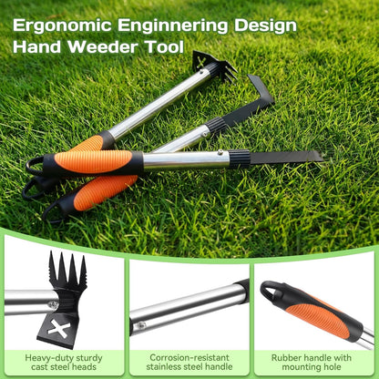 3 Pack Weed Remover Tool, Manual Weeders Set for Garden Cracks, Flower Bed
