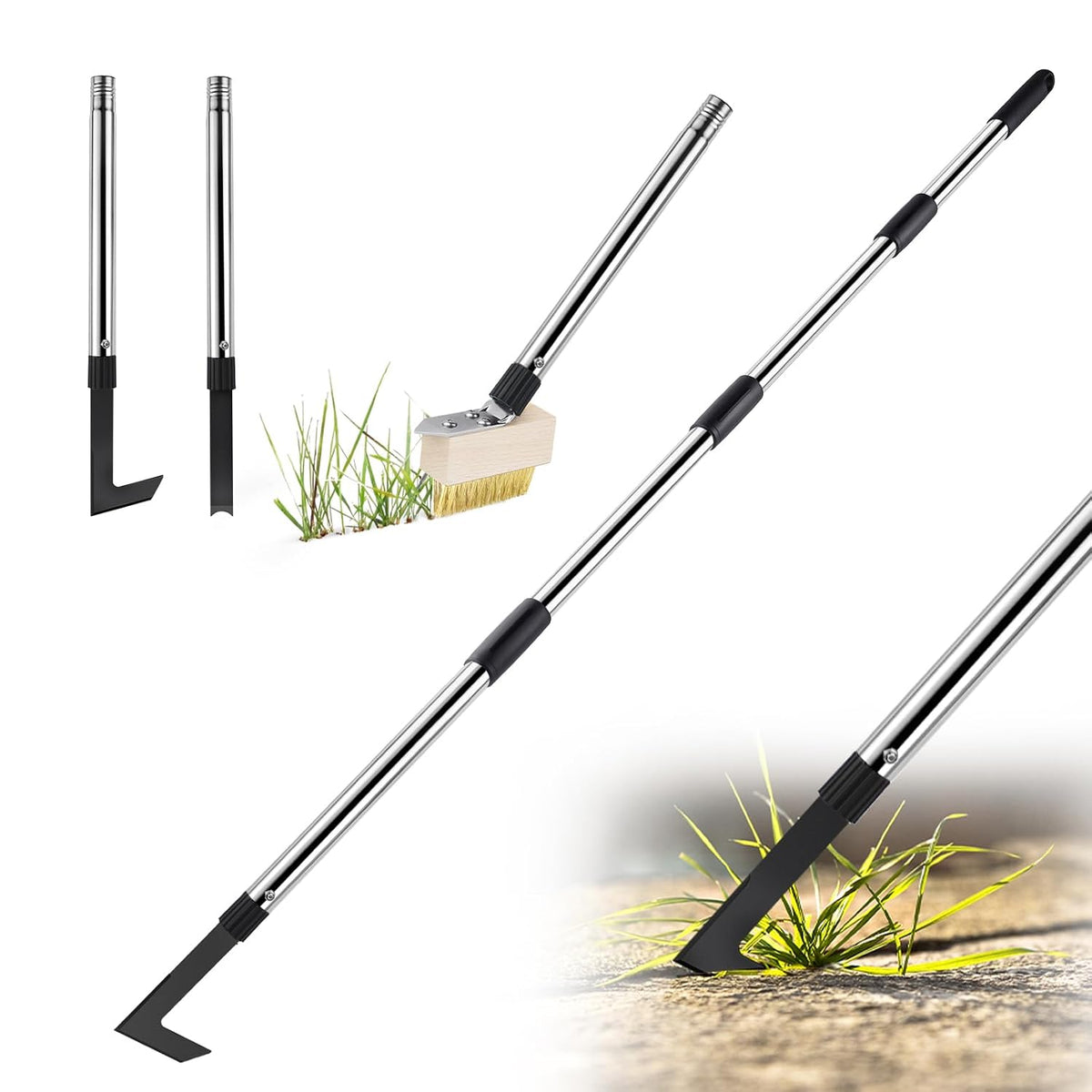 3 Pack Weed Remover Tool, Manual Weeders Set for Garden Cracks, Flower Bed