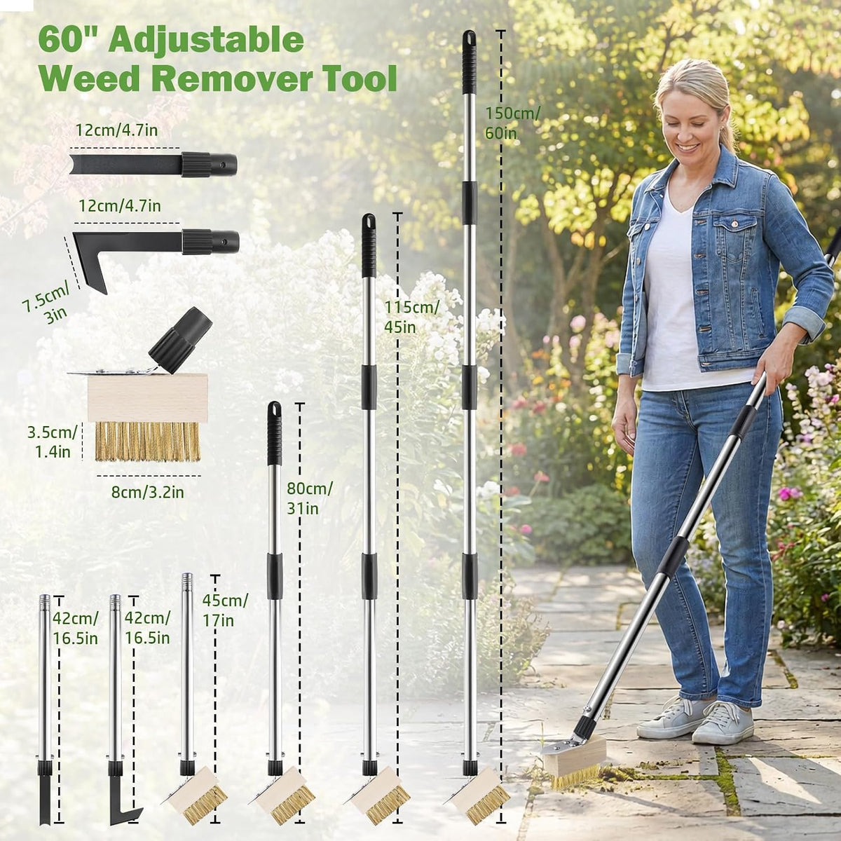 3 Pack Weed Remover Tool, Manual Weeders Set for Garden Cracks, Flower Bed