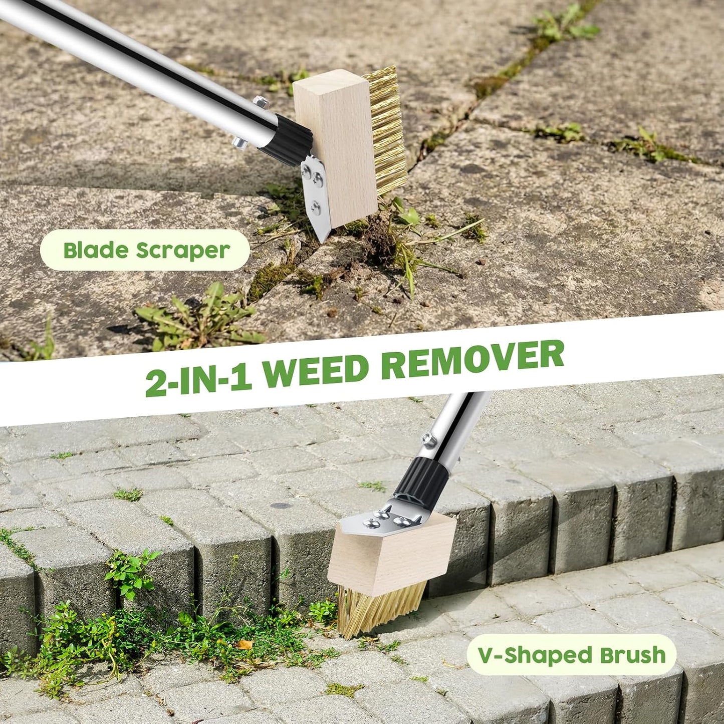 3 Pack Weed Remover Tool, Manual Weeders Set for Garden Cracks, Flower Bed