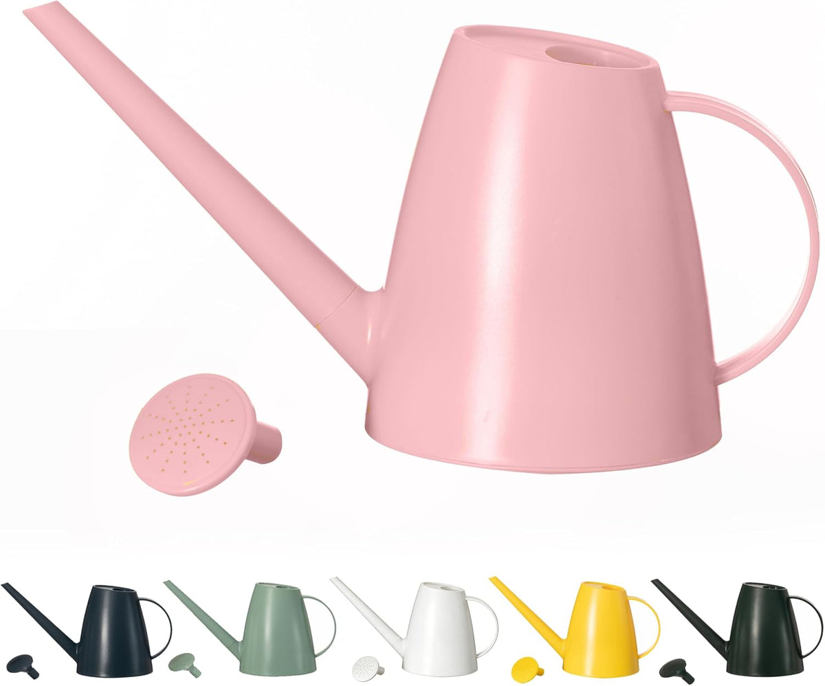 Modern 1.8 Liter Plastic Watering Can with Detachable Spout and Sprinkler Head, Designed for Controlled Pouring and Easy Handling, Light Green