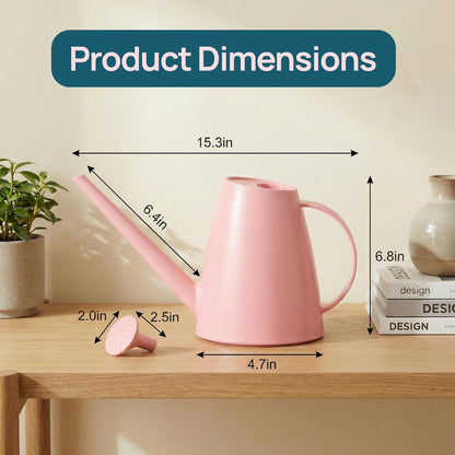 Modern 1.8 Liter Plastic Watering Can with Detachable Spout and Sprinkler Head, Designed for Controlled Pouring and Easy Handling, Light Green