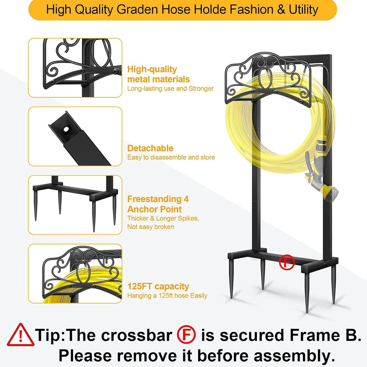 Hose Holder,100ft Capacity Garden Hose holder,Butterfly Style