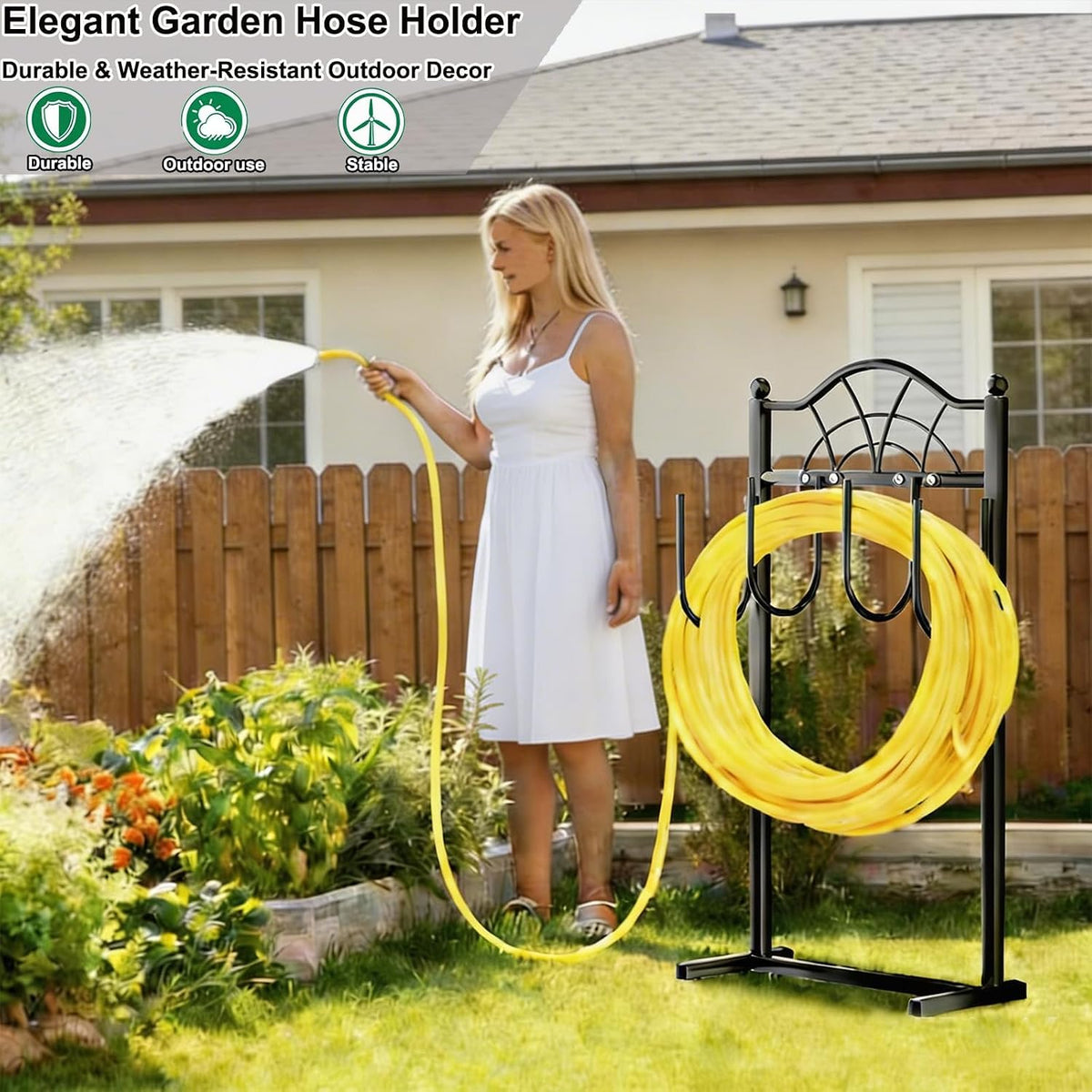 Hose Holder,100ft Capacity Garden Hose holder,Butterfly Style