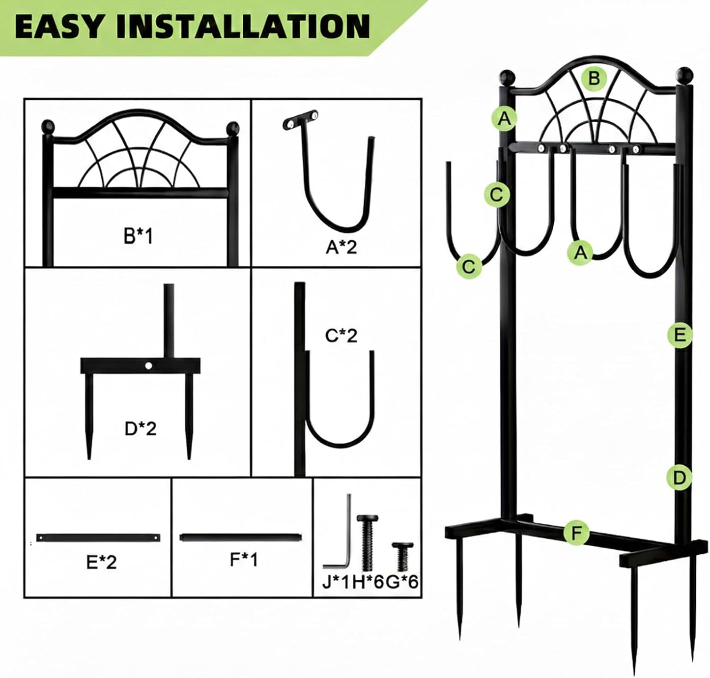 Hose Holder,100ft Capacity Garden Hose holder,Butterfly Style